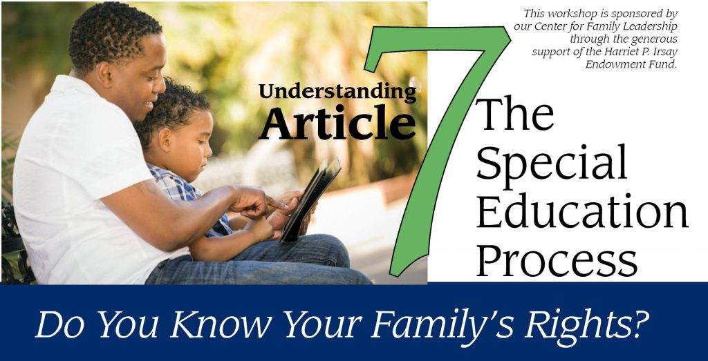 what is article 7 special education