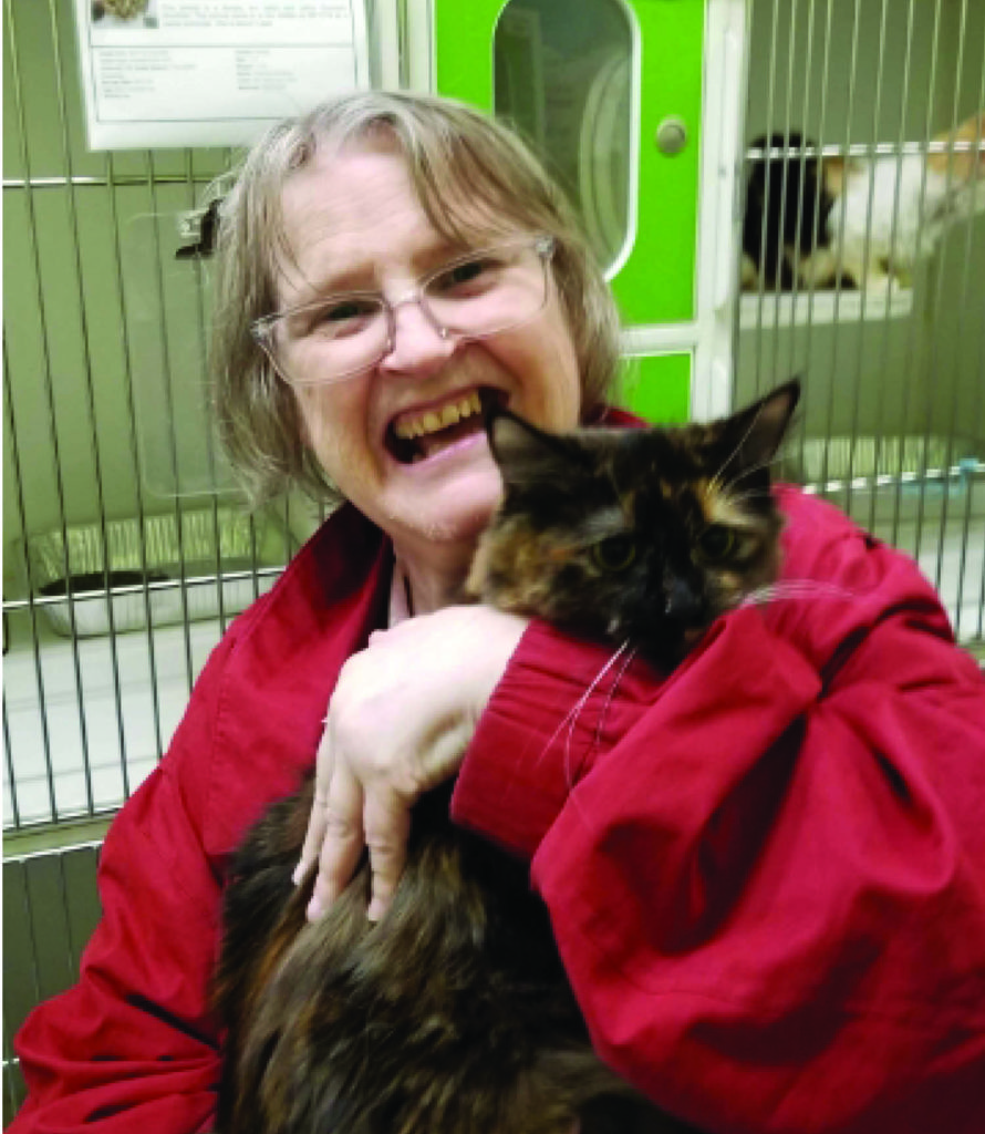 Kathy volunteering at Animal Care Services